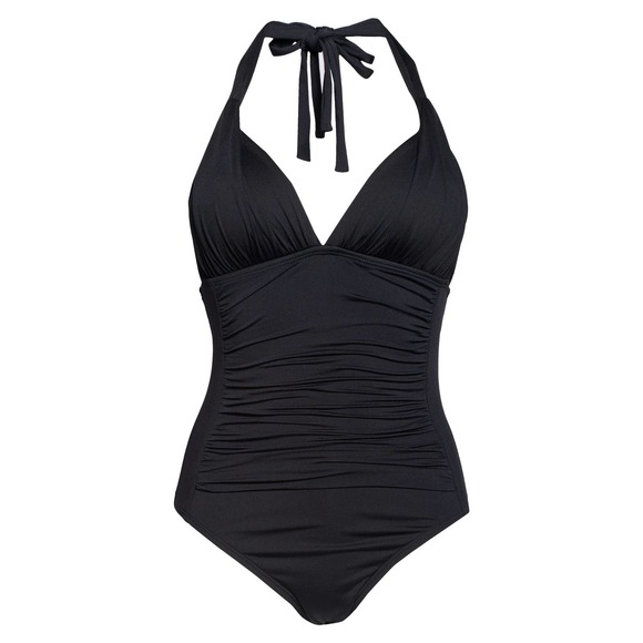 La Blanca Island Goddess V-Neck Halter One Piece - Picture 6 of 6